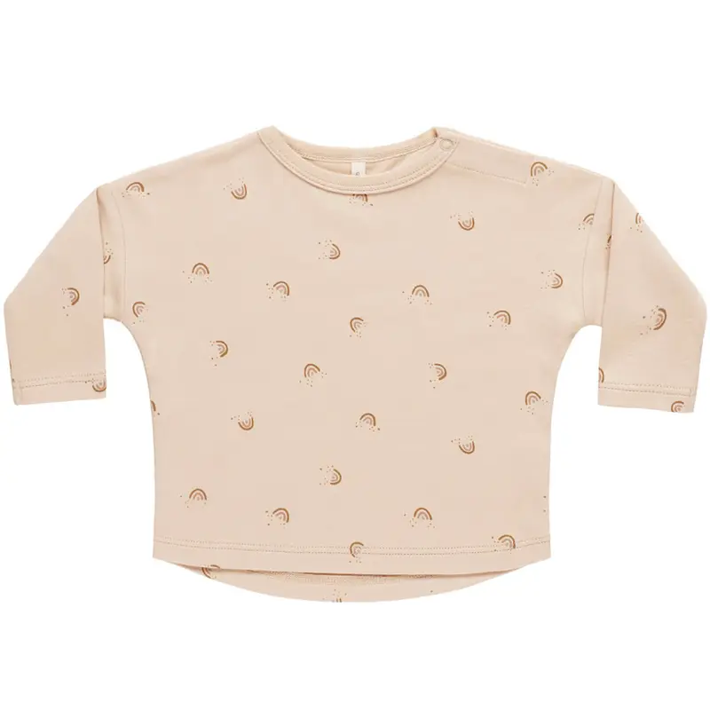 Long Sleeve Tee in Rainbows by Quincy Mae