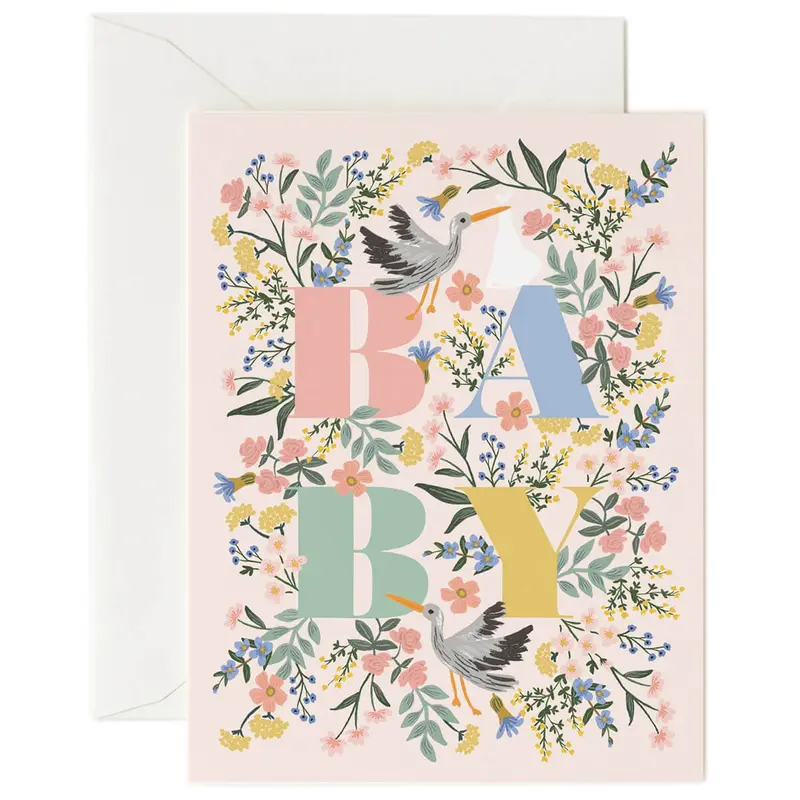 Mayfair New Baby Greetings Card By Rifle Paper Co.