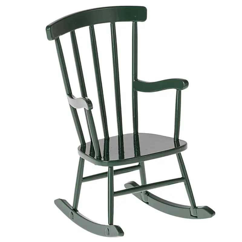 Mouse Rocking Chair in Dark Green by Maileg
