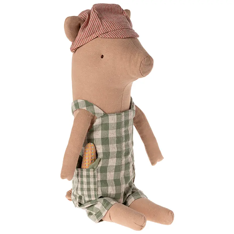 Pig in Hat & Overalls (34cm) by Maileg
