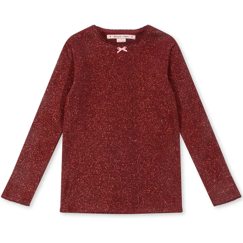 Roli Long Sleeve Top in Red Dahlia by Konges Slojd