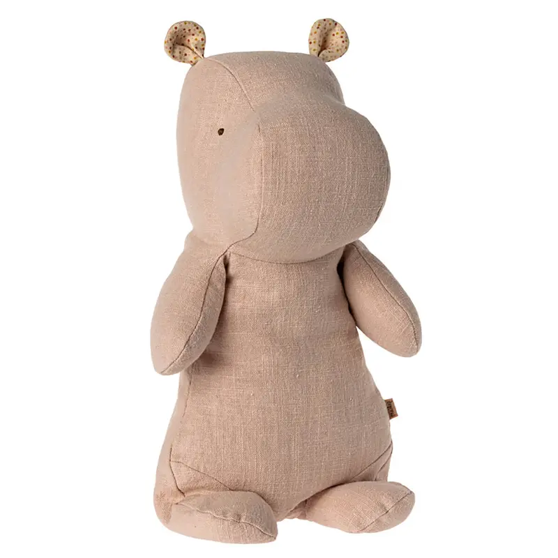 Safari Friends Hippo (Medium 34cm) in Light Rose / Cream Ears by Maileg