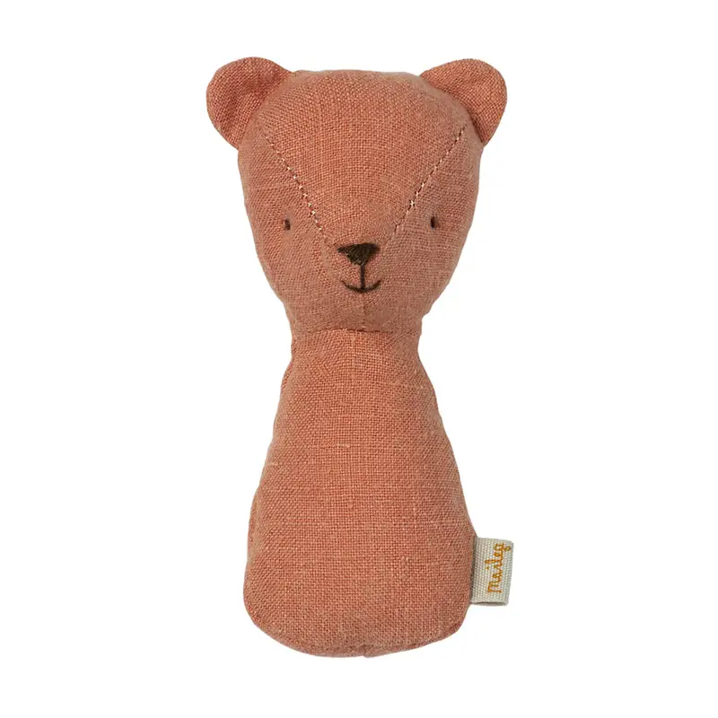 Teddy Rattle in Dusty Coral by Maileg