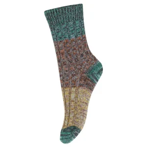 Adult Re-Stock Cotton Rib Ankle Socks in Root Beer by MP Denmark