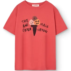 Big Rooster Kids T Shirt in Red by The Animals Observatory