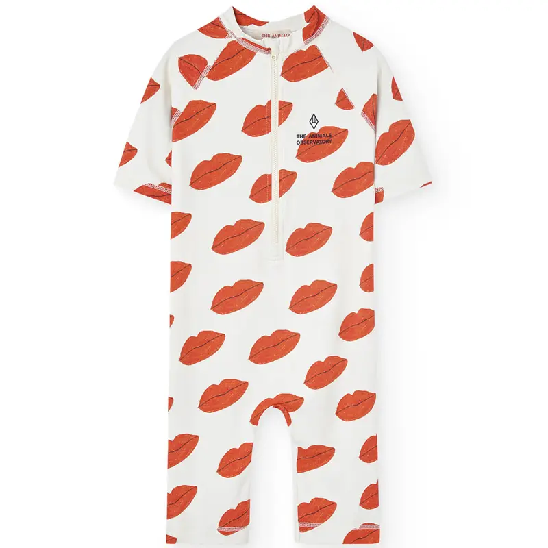 Caterpillar Kids Swimsuit in White by The Animals Observatory - Last Ones In Stock - 4-8 Years