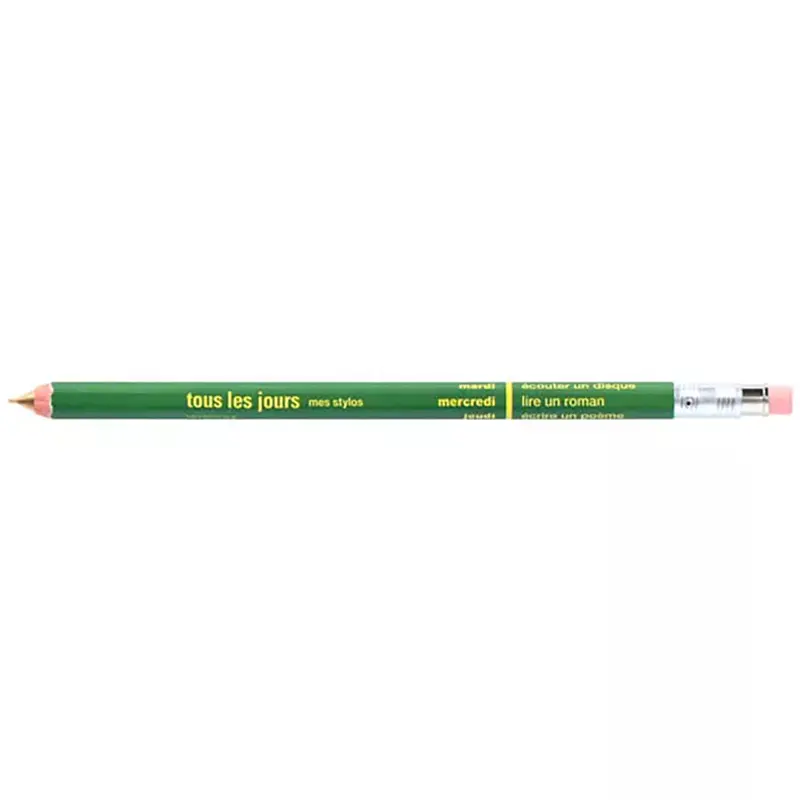 Days Mechanical Pencil With Eraser in Olive by Marks Inc.