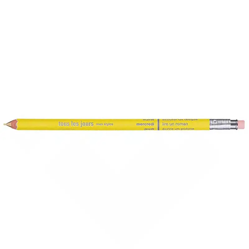 Days Mechanical Pencil With Eraser in Yellow by Marks Inc.
