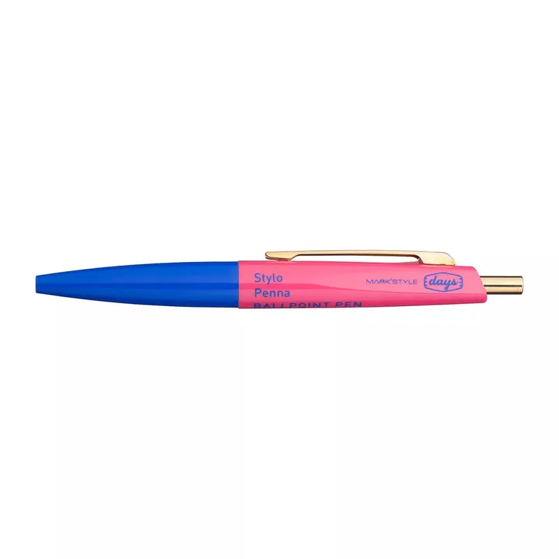 Days Mini Ballpoint Pen in Blue / Pink by Anterique X Marks Inc.