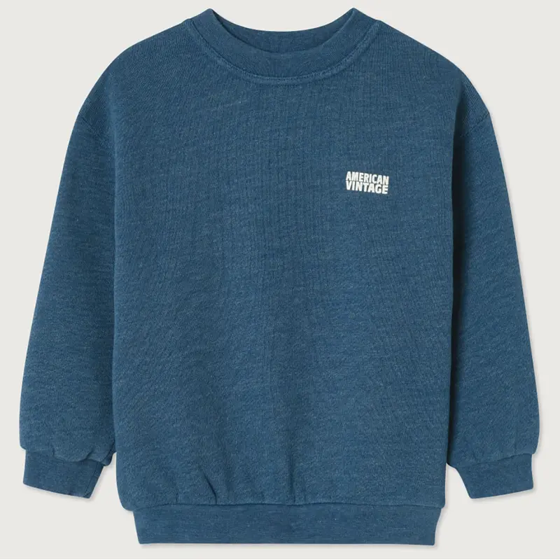 Doven Kid's Sweatshirt in Overdyed Aster by American Vintage