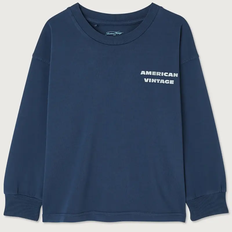 Fizvalley Kid's Long Sleeve T Shirt in Vintage Aster by American Vintage