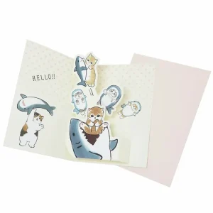 Mofusand Shark Series Pop Up Greetings Card by Brai Japan