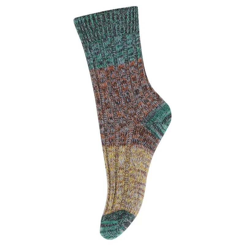 Re-Stock Cotton Rib Ankle Socks in Root Beer by MP Denmark