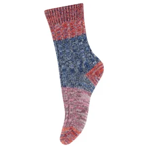 Re-Stock Cotton Rib Ankle Socks in True Blue by MP Denmark