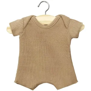 Shorty Romper (28cm Doll) in Cacao by Minikane