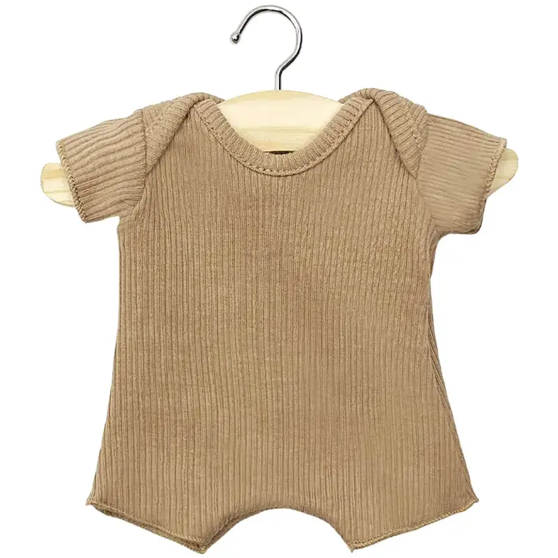 Shorty Romper (28cm Doll) in Cacao by Minikane