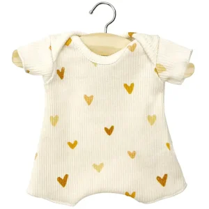 Shorty Romper (28cm Doll) in Little Hearts by Minikane