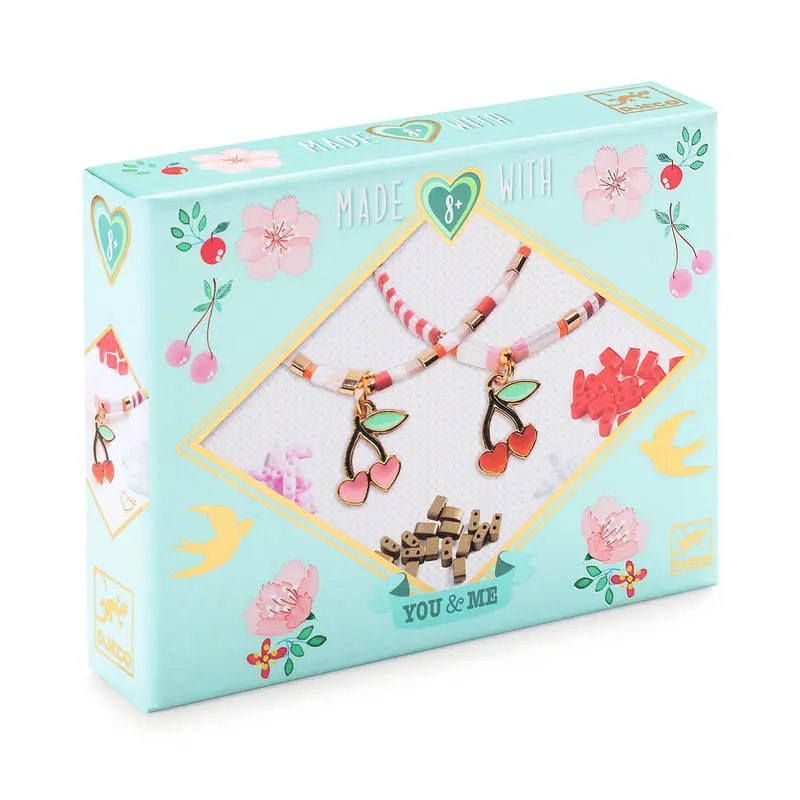 Tila And Cherries You And Me Twin Bracelets Craft Kit by Djeco