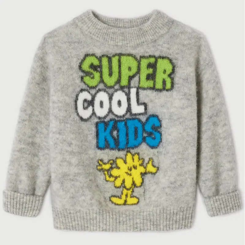 Vitow Kid's Jumper in Heather Grey by American Vintage