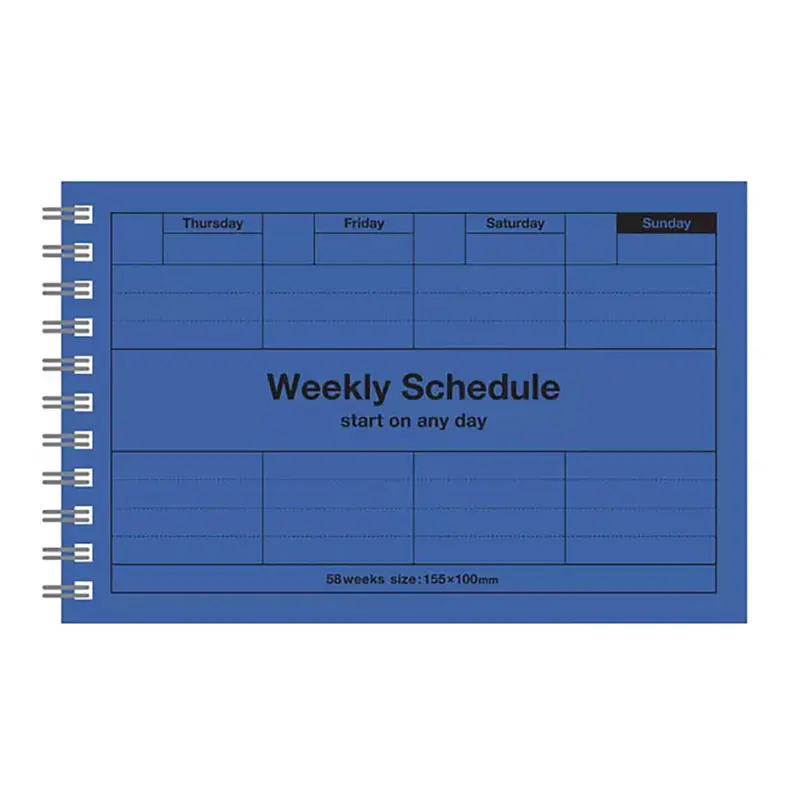 Weekly Schedule Undated in Blue by Marks Inc.