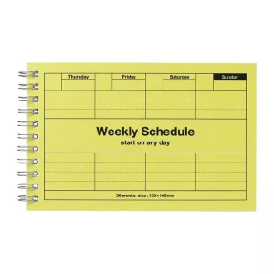 Weekly Schedule Undated in Neo Citron by Marks Inc.