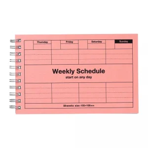 Weekly Schedule Undated in Neo Pink by Marks Inc.