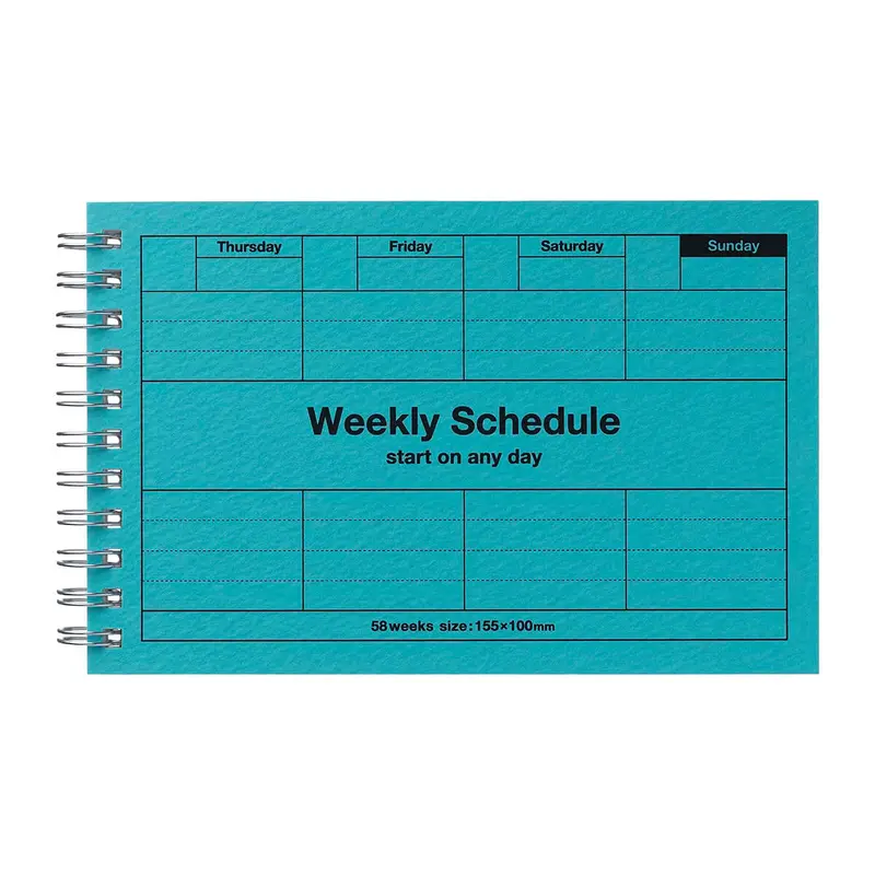 Weekly Schedule Undated in Turquoise by Marks Inc.