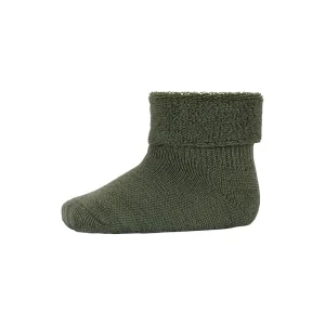 Wool Terry Baby Ankle Socks in Olivine by MP Denmark