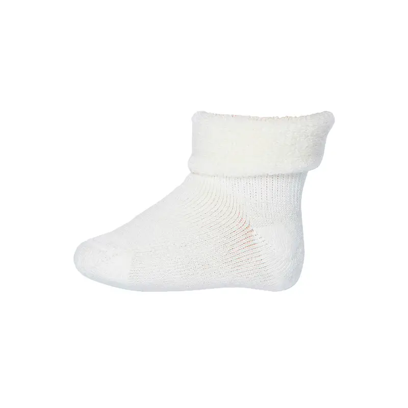 Wool Terry Baby Ankle Socks in Snow White by MP Denmark