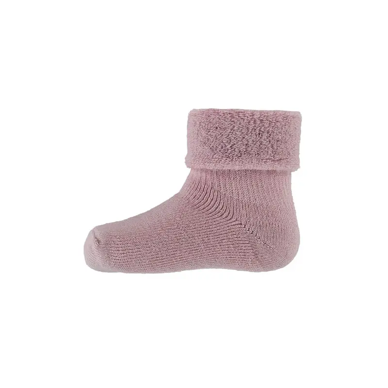 Wool Terry Baby Ankle Socks in Woodrose by MP Denmark
