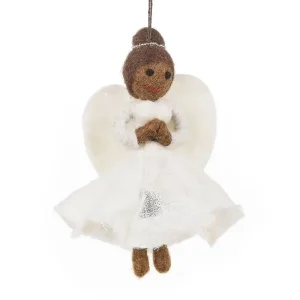 Black Angel Hanging Christmas Decoration by Felt So Good