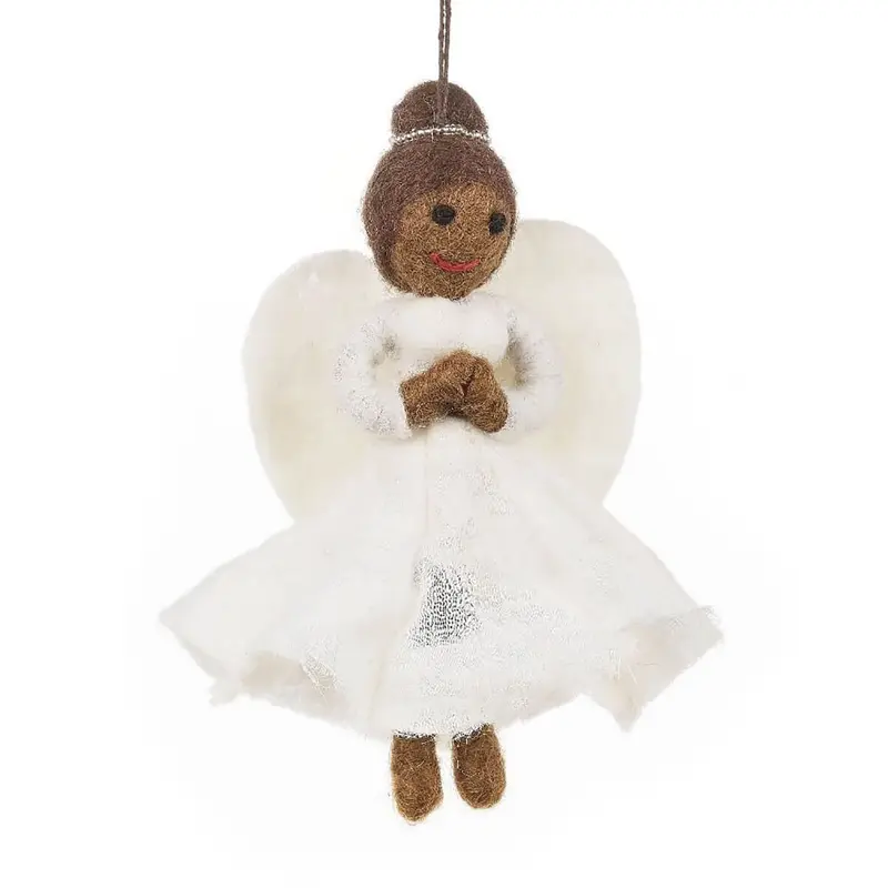 Black Angel Hanging Christmas Decoration by Felt So Good