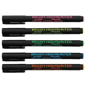 Brush Highwriter Highlighter Pen (Various Colours) by Hightide Penco