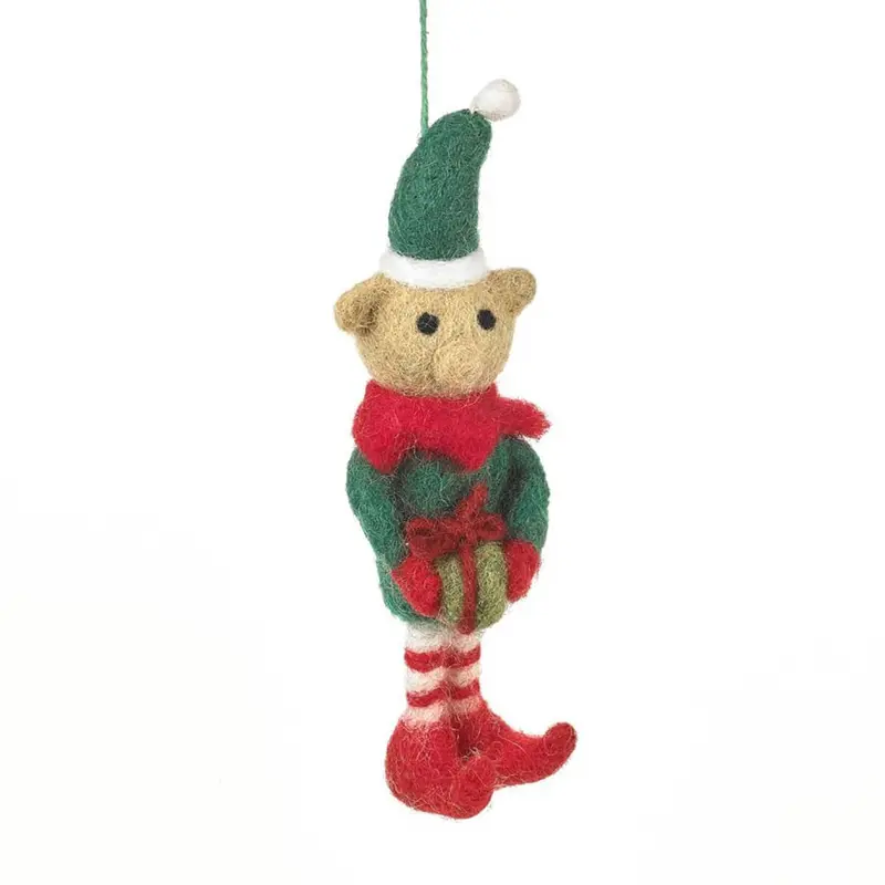 Cheeky Elf Hanging Christmas Decoration by Felt So Good