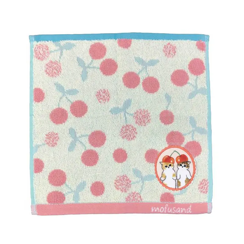 Cherry Nyan Dot Mofusand Mini Hand Towel (25cm) by Marushin Japan