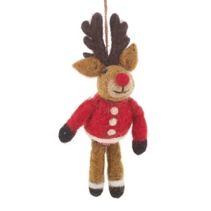 Christmas Jumper Rudolph Hanging Decoration by Felt So Good