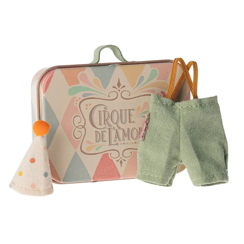 Clown Clothes in Suitcase For Little Brother Mouse by Maileg