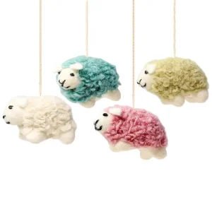 Coloured Sheep Hanging Easter Decoration (10cm) by Amica