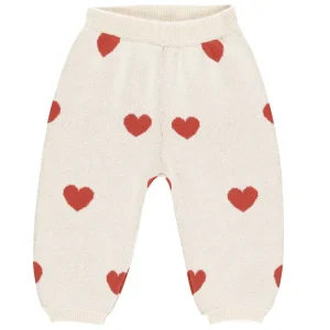 Heart Knit Pants in Ivory by Quincy Mae