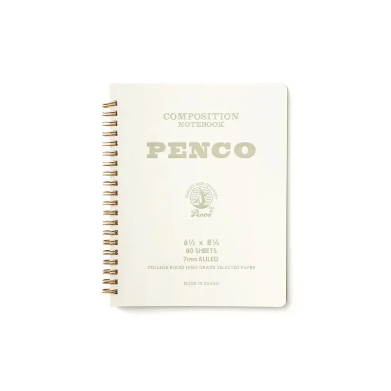 Large Coil Notebook in White by Hightide Penco