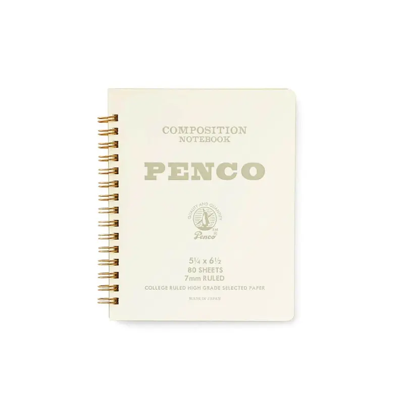 Medium Coil Notebook in White by Hightide Penco
