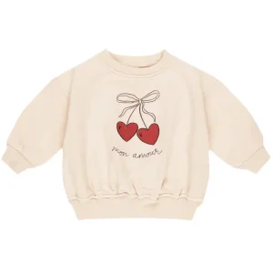 Relaxed Fleece Sweatshirt in Mon Amour by Quincy Mae