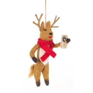 Selfie Rudolph Hanging Christmas Decoration by Felt So Good