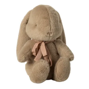 Small Plush Bunny in Dusty Brown With Bow (27cm) by Maileg