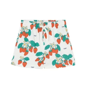 Strawberries Shorts in Off White by Tinycottons