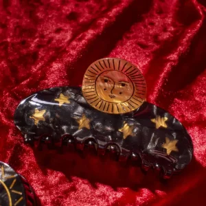 Sun & Stars Astrology Hair Claw by Winona Irene