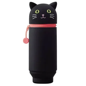 Big Black Cat PuniLabo Stand Pen Case by Lihit Lab
