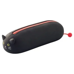 Black Cat PuniLabo Lying Pen Pouch by Lihit Lab