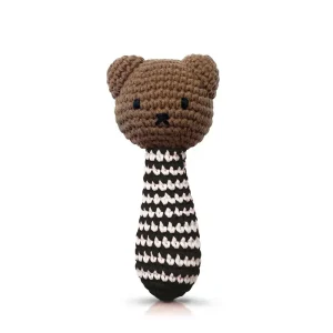 Boris Rattle In Black Stripes by Miffy Handmade