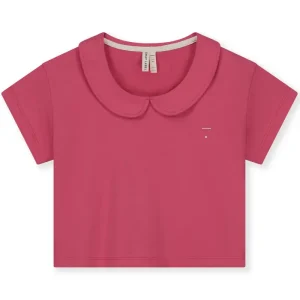 Boxy Collar Top in Cherry by Gray Label